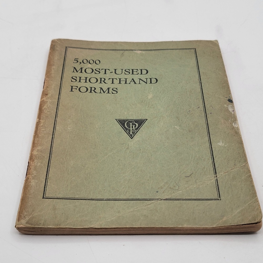 Gregg 5,000 Most-Used Shorthand Forms Softcover 1944 Printing Stenography Good